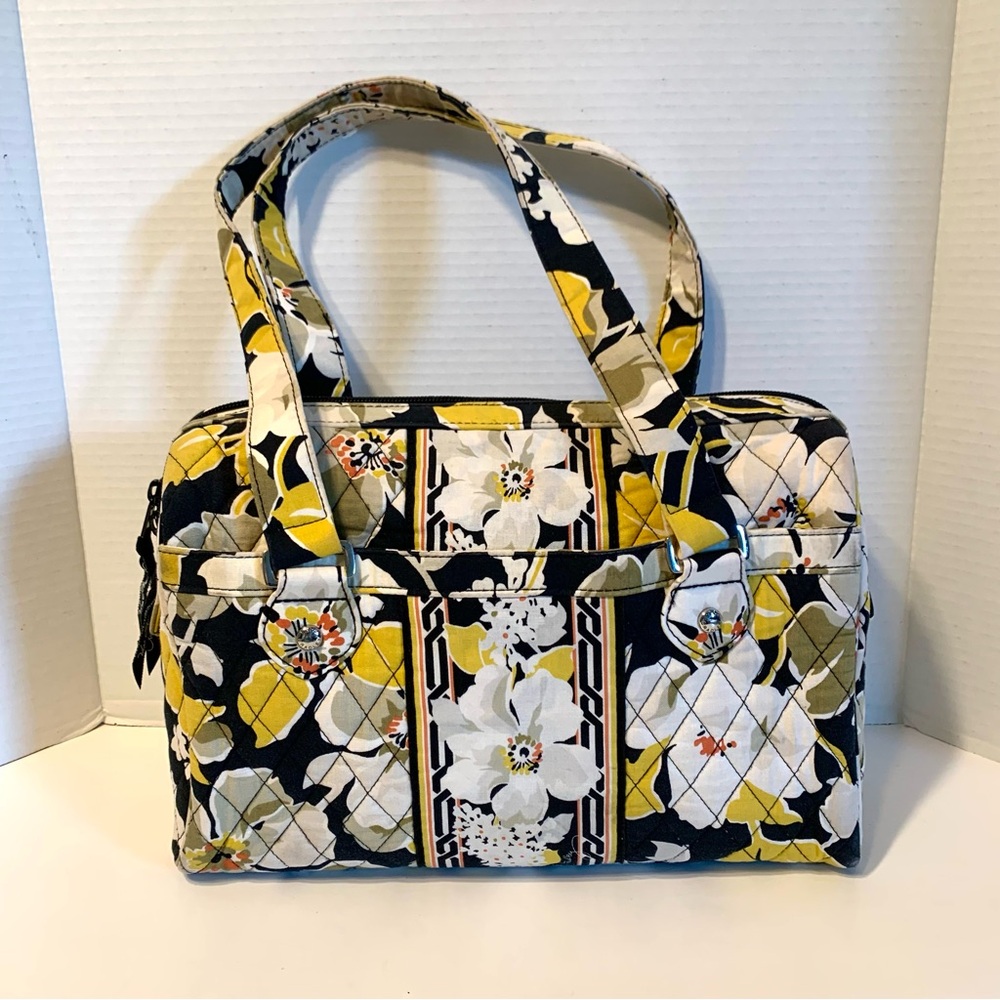 Vera Bradley Shoulder Bag Duffel Dogwood Floral Double Handle Tote Cotton Travel